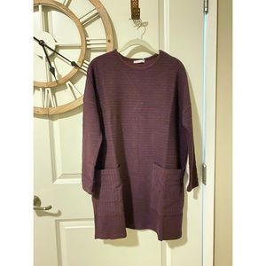 Cozy fireplace burgundy dress